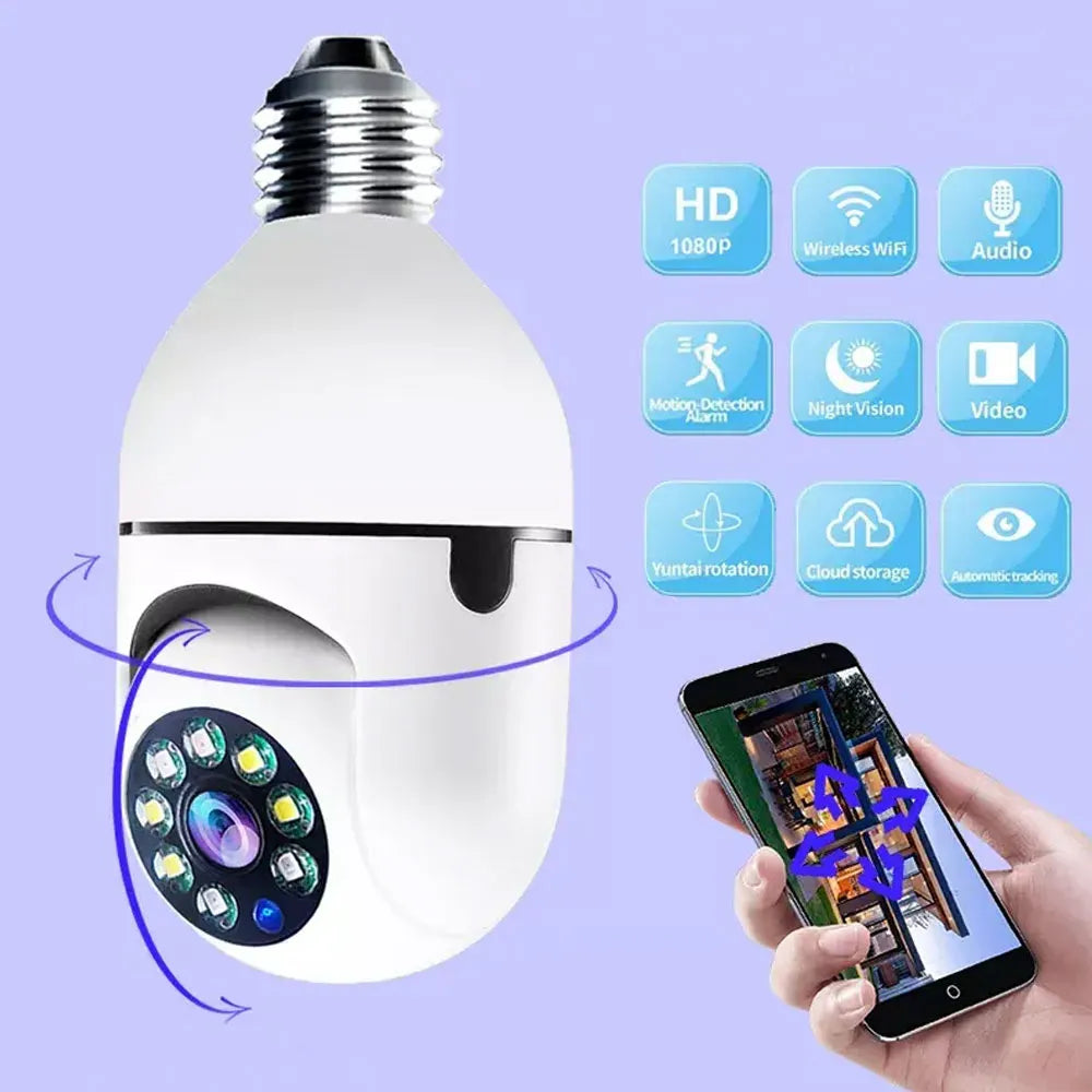 Cámara de Foco Inteligente 360° WiFi con Visión Nocturna